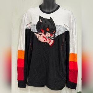 Vie+Riche Paris sweater on Black Red Orange/Men/Size M/Long Sleeve/NWOT